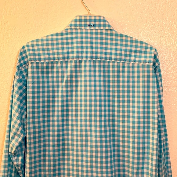 BERTIGO Plaid Shirt, Button Down, Long Sleeve, Purple Stitch details Sz. 5/NWOT - Picture 12 of 17